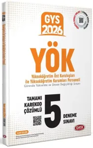 Data Yayınları 2026 YÖK Üst Kuruluşları ile YÖK Personeli GYS 5 Deneme Sınavı - Karekod Çözümlü