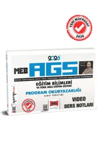 Yargı Yayınları 2026 MEB-AGS Eğitim Bilimleri ve Türk Milli Eğitim Sistemi Program Okuryazarlığı Sınıf Yönetimi Video Ders Notları