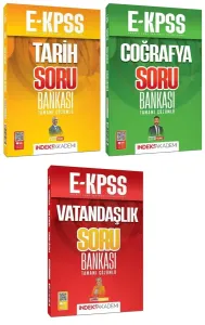 İndeks Akademi 2026 EKPSS Tarih Coğrafya Vatandaşlık Soru Bankası 3'lü Set