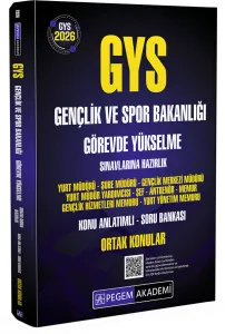 Pegem Yayınları 2026 GYS Gençlik ve Spor Bakanlığı Sınavlarına Hazırlık Ortak Konular Konu Anlatımlı Soru Bankası
