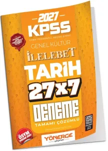 Yönerge Yayınları 2027 KPSS Tarih İLELEBET 27x7 Deneme Çözümlü