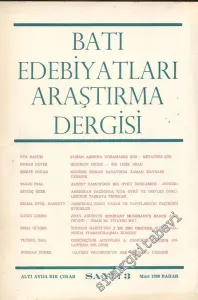 Batı Edebiyatları Araştırma Dergisi - Sayı: 3    1  Bahar