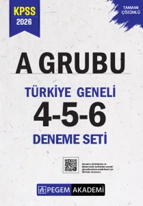 Pegem Yayınları 2026 KPSS A Grubu Tamamı Çözümlü Türkiye Geneli 4-5-6 (3'lü Deneme Seti)