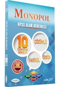 Monopol 2017 KPSS Alan Denemesi Tamamı Çözümlü 10 Deneme Sınavı