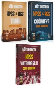 Eğit Akademi 2026 KPSS Tarih Coğrafya Vatandaşlık Atama Serisi Soru Bankası 3'lü Set