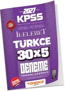 Yönerge Yayınları 2027 KPSS Türkçe İLELEBET 30x5 Deneme Çözümlü