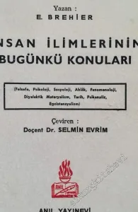 İnsan İlimlerinin Bugünkü Konuları -        1965