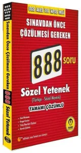 Tasarı Yayınları DGS TYT ALES KPSS MSÜ Sınavdan Önce Çözülmesi Gereken 888 Sözel Yetenek Soru Bankası