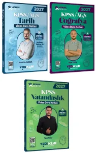 Yediiklim Yayınları 2027 KPSS Tarih Coğrafya Vatandaşlık Atölye Video Ders Notları 3'lü Set