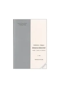 İngilizce – Türkçe Hukuk Sözlüğü