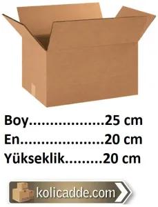 Boş Koli Kutu 25x20x20 cm