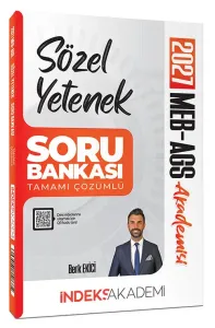 İndeks Akademi 2027 MEB-AGS Akademisi Sözel Yetenek Soru Bankası Çözümlü