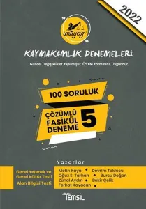 İMTİYAZ Kaymakamlık Sınavı Çözümlü 5 Deneme