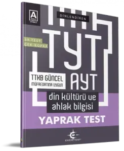 Eker Test TYT – AYT Din Kültürü ve Ahlak Bilgisi Yaprak Test