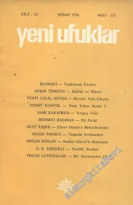 Yeni Ufuklar Aylık Sanat Fikir Dergisi - Sayı: 271, Nisan 1976       1976