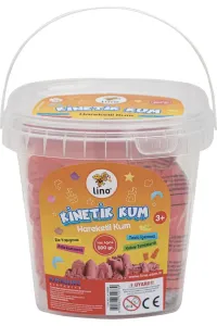 LİNO KİNETİK KUM 500 GR KIRMIZI KOVA