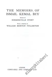 The Memoirs of Ismail Kemal Bey FOTOKOPİ -