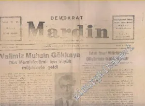 Demokrat Mardin - Sayı: 95  Yıl: 1    Ekim 1954