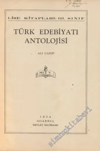 Türk Edebiyatı Antolojisi -        1934