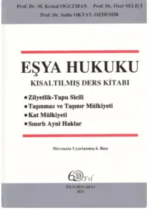Eşya Hukuku Kısaltılmış Ders Kitabı