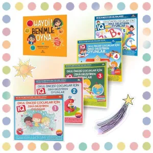 Okul Öncesi Çocuklar İçin IQ Zeka Geliştiren Oyunlar; (6 kitap)