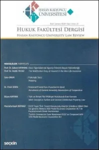 Hasan Kalyoncu Üniversitesi Hukuk Fakültesi Dergisi Sayı:15 - Ocak 2017