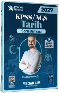Yediiklim Yayınları 2027 KPSS AGS Atölye Serisi Genel Kültür Tarih Tamamı Video Çözümlü Soru Bankası