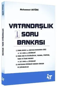 4T Yayınları 2021 KPSS Vatandaşlık Soru Bankası