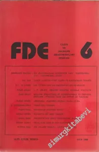 FDE - Altı Aylık Yazın ve Dilbilim Araştırmaları Dergisi - Sayı. 6      Güz