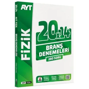 VİP Fizik AYT Fizik Tamamı Video Çözümlü 20x14 Branş Denemeleri