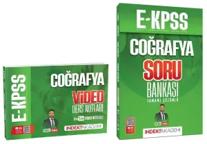 İndeks Akademi 2026 EKPSS Coğrafya Video Ders Notları ve Soru Bankası 2'li Set
