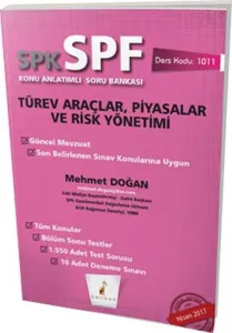 Pelikan Yayınları SPK - SPF Türev Araçlar, Piyasalar ve Risk Yönetimi Konu Anlatımlı Soru Bankası 1011