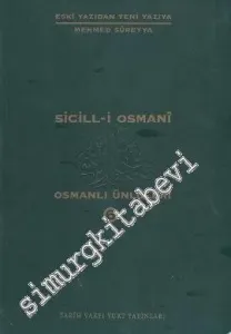 Sicill-i Osmani : Osmanlı Ünlüleri 6 (Ek-Dizin) -