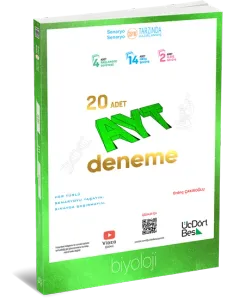 ÜçDörtBeş Yayınları AYT Biyoloji 20 Deneme
