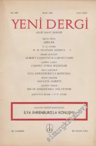 Yeni Dergi: Aylık Sanat Dergisi - Dosya: Sanatın Gereği Konusunda İlya Ehrenburg'la Konuşma - Sayı: 4    1  Ocak