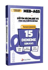 Dizgi Kitap Yayınları 2026 MEB AGS Eğitim Bilimleri ve Türk Milli Eğitim Sistemi Tamamı Çözümlü 15 Deneme Sınavı