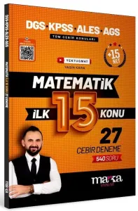 Marka Yayınları DGS KPSS ALES MEB-AGS Matematik YouTube Hocam İlk 15 Konu 27 Deneme Çözümlü