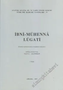 İbnü - Mühenna Lûgatı: İstanbul Nüshasının Türkçe Bölüğünün Endeksidir -        1934