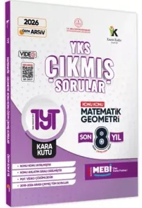 Karakutu Yayınları 2026 TYT Matematik-Geometri Karakutu ÖSYM Çıkmış Soru Bankası Çözümlü Konu Konu Son 8 Yıl