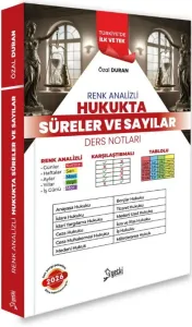 Yetki Yayınları 2026 Hukukta Renk Analizli Süreler Sayılar Ders Notları