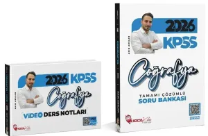 Hoca Kafası Yayınları 2026 KPSS Coğrafya Video Ders Notları ve Soru Bankası 2'li Set
