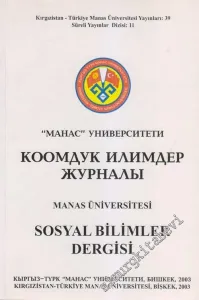 Manas Üniversitesi Sosyal Bilimler Dergisi - 8       2003