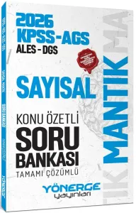 Yönerge Yayınları 2026 KPSS MEB-AGS ALES DGS Sayısal Mantık Konu Özetli Soru Bankası Çözümlü