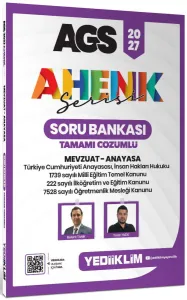 Yediiklim Yayınları 2027 AGS Ahenk Serisi Mevzuat Anayasa Tamamı Çözümlü Soru Bankası