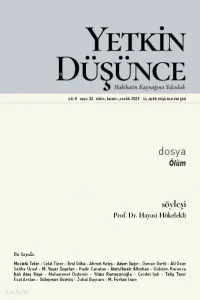 Yetkin Düşünce Dergisi  32. Sayı Kasım 2025;Ölüm