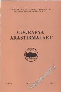 Coğrafya Araştırmaları Dergisi - Sayı: 1  Cilt: 1    Şubat