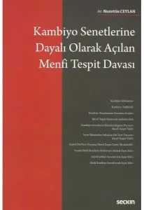 Kambiyo Senetlerine Dayalı Olarak Açılan Menfi Tespit Davası