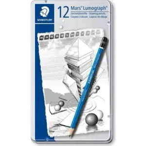 Mars Lumograph Dereceli Kalem Seti 12li Metal Kutu