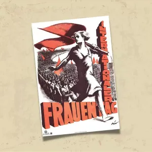 POSTER 0196 - ALMANYA 8 MART AFİŞİ 1932 - INTERNATIONALER FRAUENTAG- KADIN HAREKETİ - KUŞE KAĞIT (33X48)