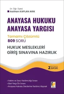 Anayasa Hukuku Anayasa Yargısı 809 Soru Tamamı Çözümlü Soru Bankası